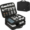 Electronics Organizer Travel Case, Cable Organizer Bag, Black