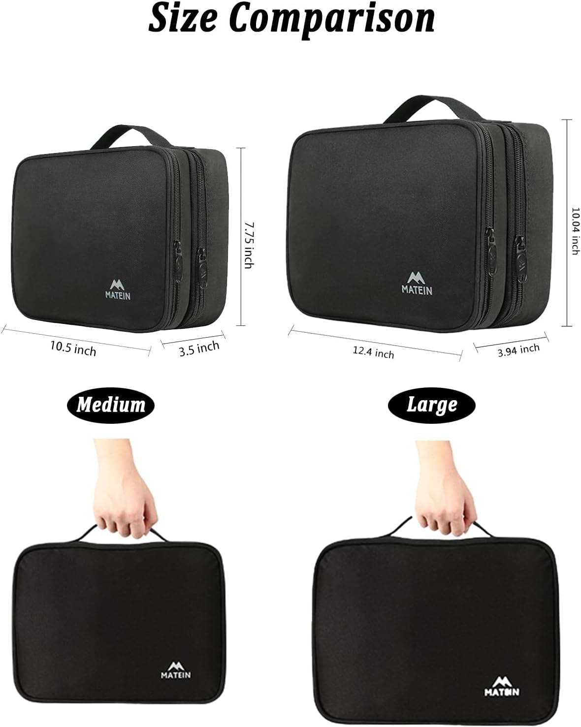 Electronics Organizer Travel Case, Cable Organizer Bag, Black