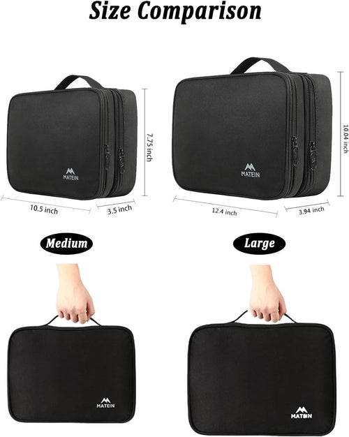 Electronics Organizer Travel Case, Cable Organizer Bag, Black